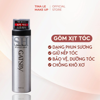 Gôm xịt tạo kiểu tóc Gatspy Super Hard hàng chính hãng