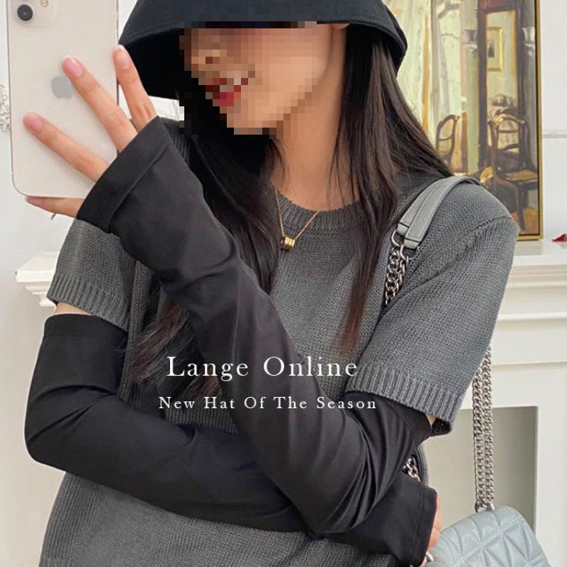 Gang tay chống nắng, chống tia  UV Bằng Lụa Lạnh Co Giãn Thoáng Khí Phong Cách Hàn Quốc Thời Trang Mùa Hè Cho Nữ