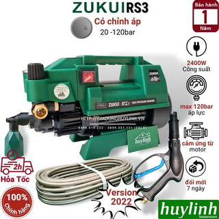 Máy xịt rửa xe chỉnh áp zukui rs3 - công suất 2400w - motor cảm ứng từ