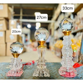 Đèn thờ pha lê hình cầu nguyên khối cao cấp