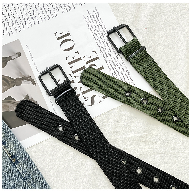 Thắt lưng nam khóa kim dây vải dù vải bố - KKD