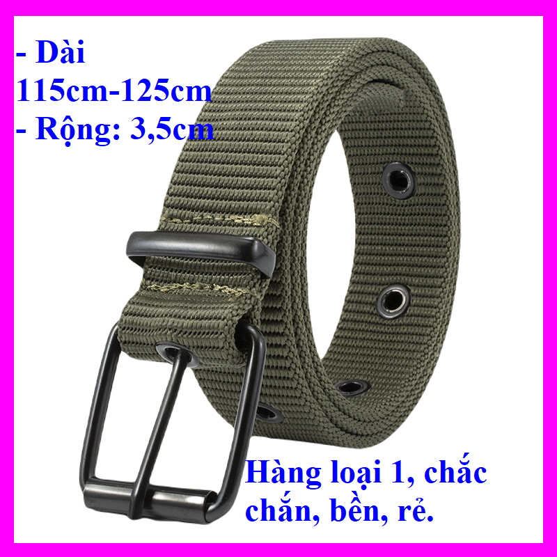 Thắt lưng nam khóa kim dây vải dù vải bố - KKD