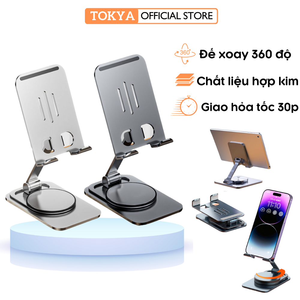 Giá Đỡ Điện Thoại máy Tính Bảng Tokya Xoay 360 Độ Thông Minh