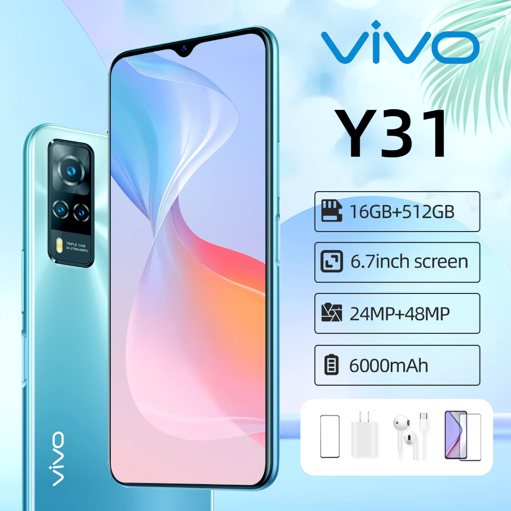 Điện thoại vivo Y31  Bán rẻ điện thoại Điện thoại giá rẻ 5G Sạc nhanh Zalo Google