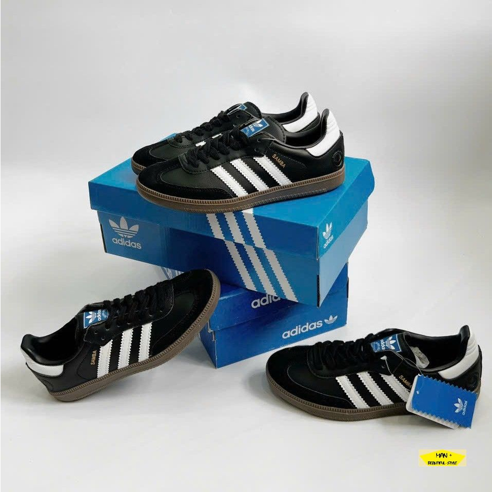 Giày thể thao das Samba màu đen dành cho nam cực hot 2023, giày đen nam mẫu mới full box, freeship