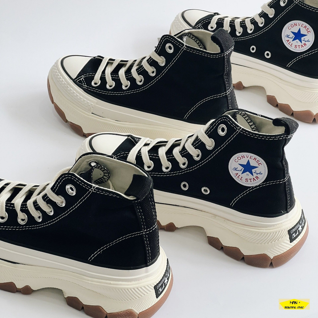 Giày converse all star 100 trekwave high black, giày CV cổ cao màu đen dành cho nữ hot 2023,freeship