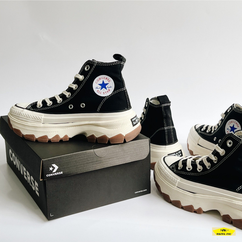Giày converse all star 100 trekwave high black, giày CV cổ cao màu đen dành cho nữ hot 2023,freeship