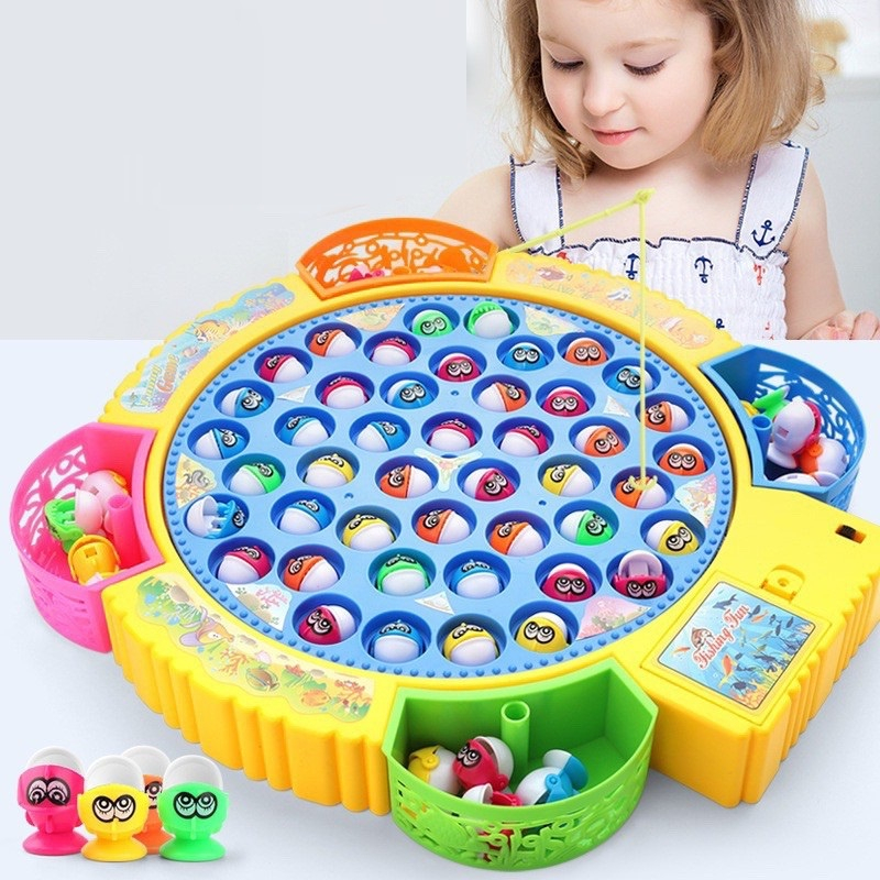 Bộ đồ chơi câu cá trẻ em ( Tặng kèm pin) - Trò chơi giáo dục cho bé trai và bé gái