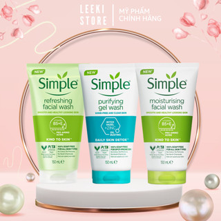 Sữa Rửa Mặt Dịu Nhẹ Simple Kind To Skin Refreshing Facial Wash 150ml (Mẫu Mới)