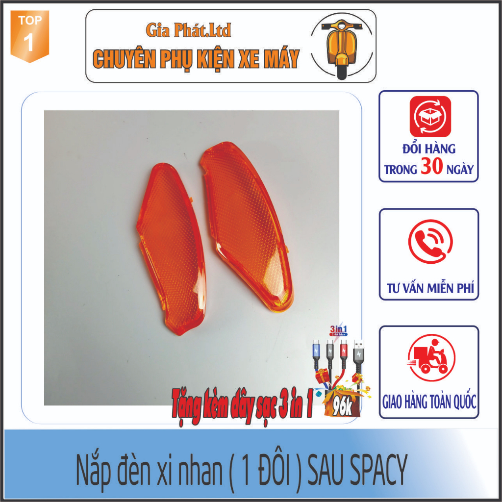 Cặp nắp xi nhan Sau xe SPACY 125 - 1764 - [ Tặng dây sạc 3in1 xịn]