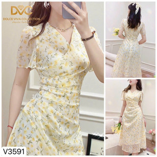 ĐẦM XÒE CỔ TIM XẾP LY EO ĐÍNH CƯỜM