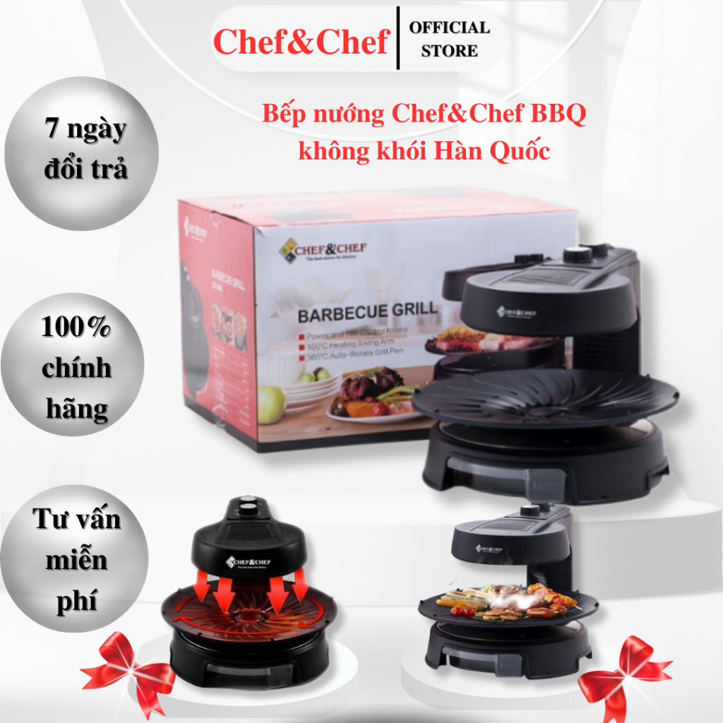 Bếp nướng Chef&Chef BBQ không khói Hàn Quốc_ Hàng loại 1. - Sỉ Hà Nội