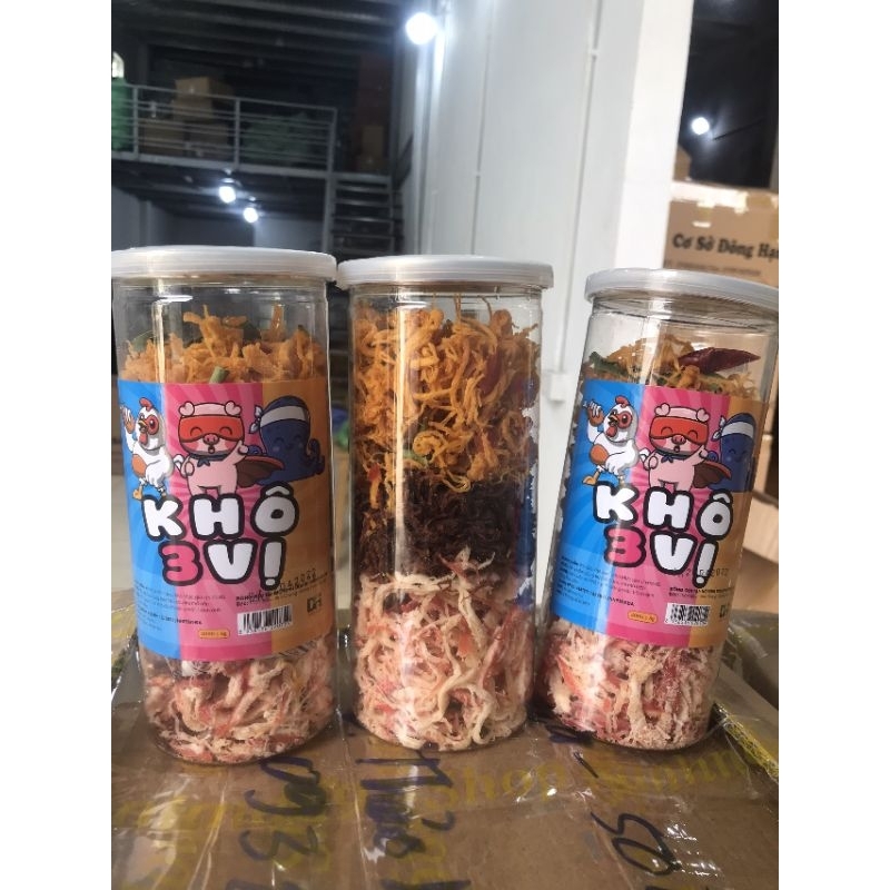 Hũ 300g khô 3 vị( gà +heo+mực)