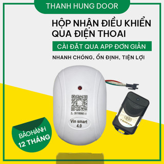 Bộ điều khiển cửa cuốn qua điện thoại thông minh, remote điều khiển cửa cuốn qua app tích hợp điện thoại dễ cài đặt