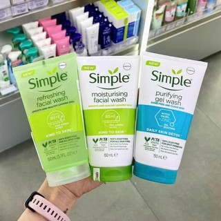Sữa Rửa Mặt Simple Dạng Gel Kind To Skin Refreshing Facial Wash -150ml