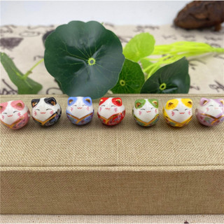 Mèo sứ Maneki (Lỗ xỏ ngang bụng)