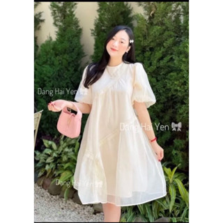  Váy bầu thiết kế voan lụa sang chảnh mặc đi tiệc đi chơi B025 