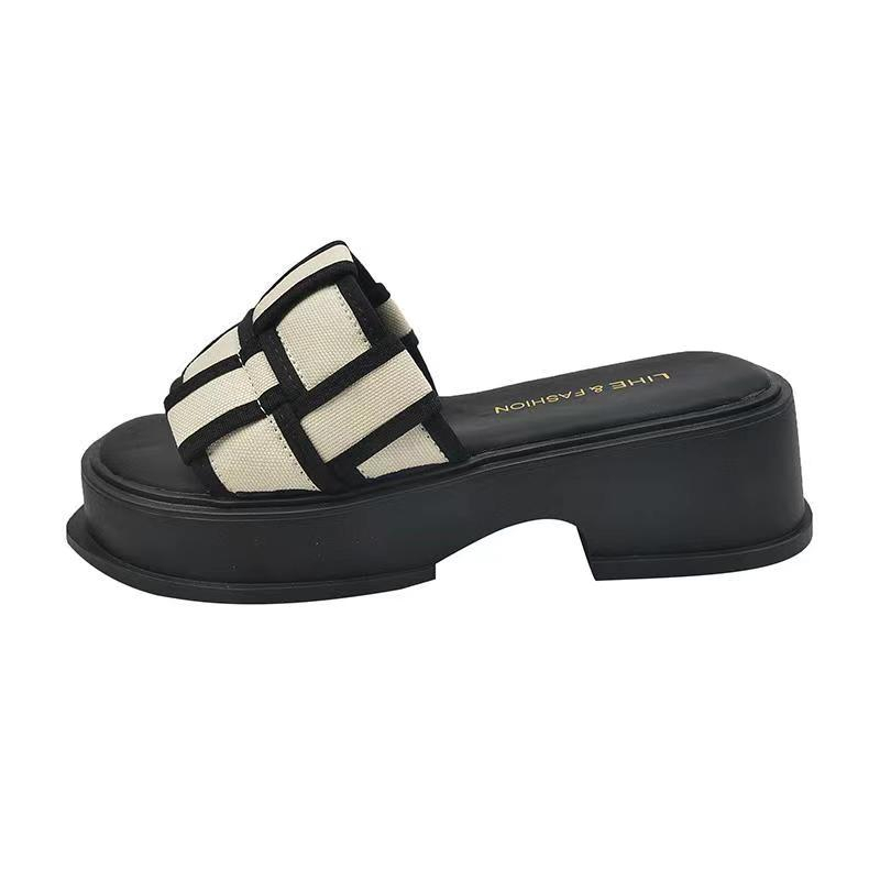 Dép dép Nữ 2023 mùa hè 2023 giày bãi biển đáy dày mới dép thời trang nữ