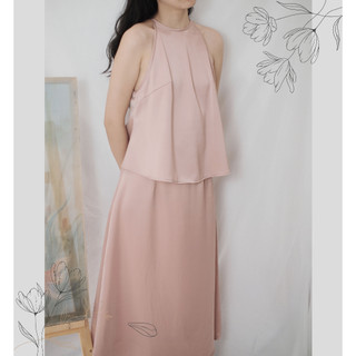 Chân váy lụa cao cấp 2 lớp, dáng xoè dài