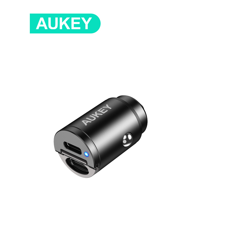 Tẩu sạc ô tô AUKEY CC-A4 tẩu xạc sạc nhanh ô tô QC3.0 PD30W 2*USB-C 5A usb Mini Cho iPhone 14 13 Pro Max Xiaomi | BigBuy360 - bigbuy360.vn