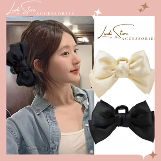 Kẹp tóc nơ bản to phong cách hàn quốc nữ tính Ludi Store
