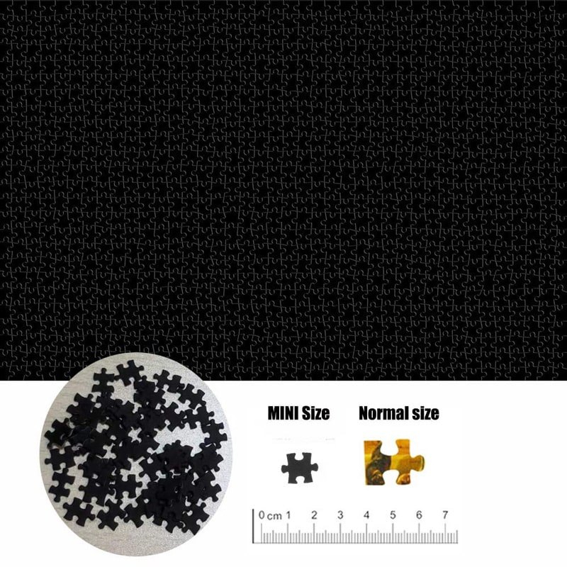 TRANH GHÉP HÌNH 1000 MẢNH SIÊU NHỎ MÀU ĐEN   ideashop