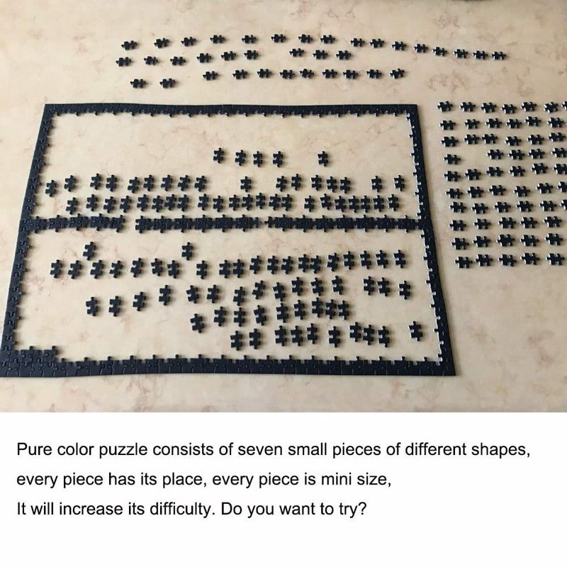 TRANH GHÉP HÌNH 1000 MẢNH SIÊU NHỎ MÀU ĐEN   ideashop