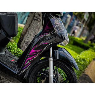 Tem rời sh 125i 150i mẫu tem lửa tím đen đang hot hit hiện nay tem với chất lượng 3 lớp
