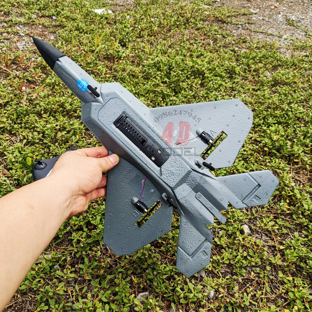 Máy Bay Điều Khiển F-22 Raptor . Size 44*32*12cm. Pin bay 15 phút. Bay xa 200m. KIT xốp dẻo EPP bao đập