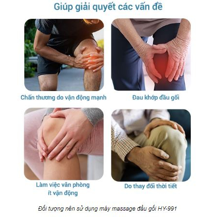 Máy massage đầu gối, Máy massa khớp gối HY-991 Hàng Chính Hãng