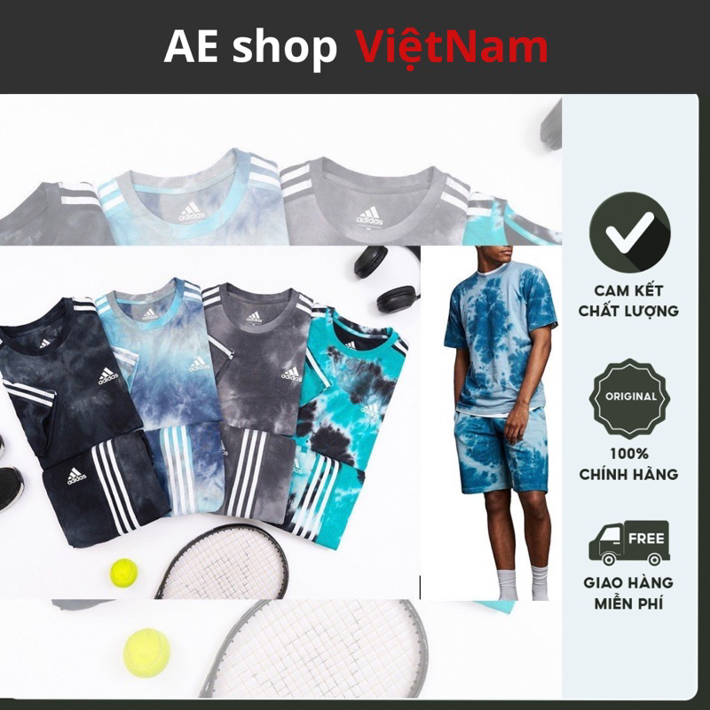 Bộ Adidas loang HDM255 . chất cotton màu đẹp viền may
