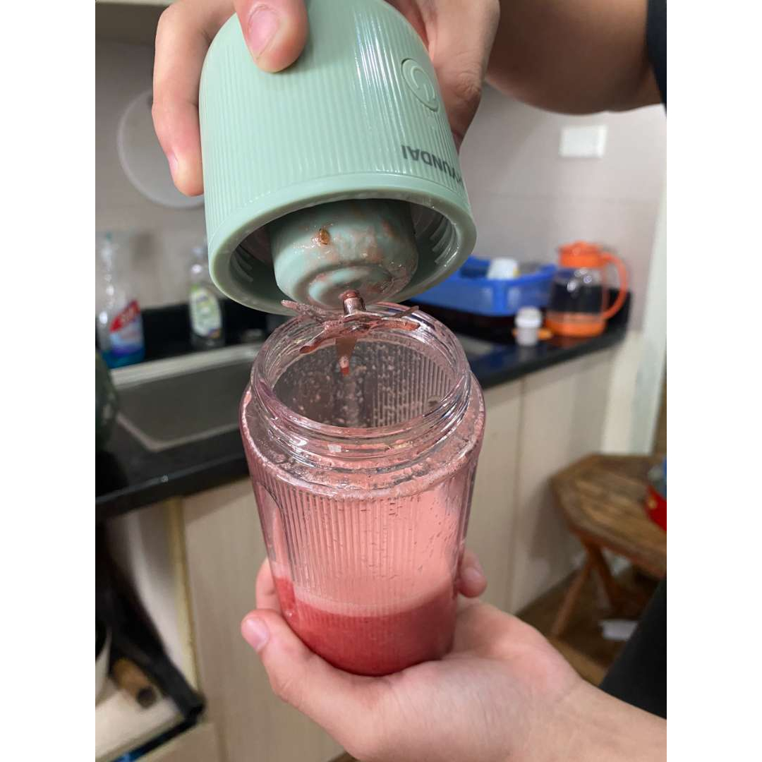 Máy Xay Sinh Tố Cầm Tay Huyndai Mini - Máy Xay Hoa Qủa Đa Năng Sạc Pin Tích Điện