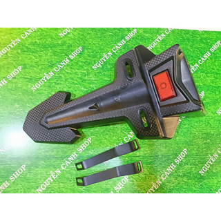 Đuôi dè sau biển số gắn xe exciter 155 kiểu fz + pát sắt chống rung