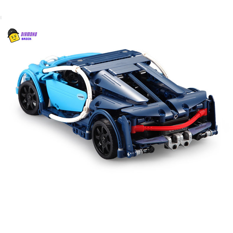 Đồ Chơi Lắp Ráp Kiểu LEGO Mô Hình Điều Khiển Từ Xa RC Siêu Xe Bugatti Chiron Blue C51053 CaDA Kèm Điều Khiển 2.4G