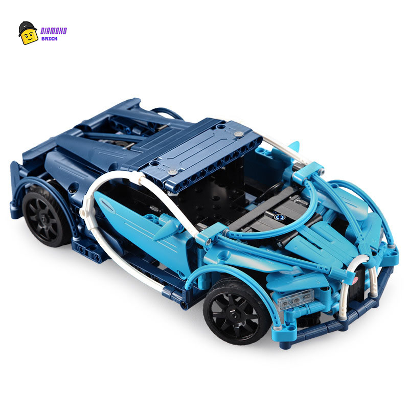 Đồ Chơi Lắp Ráp Kiểu LEGO Mô Hình Điều Khiển Từ Xa RC Siêu Xe Bugatti Chiron Blue C51053 CaDA Kèm Điều Khiển 2.4G