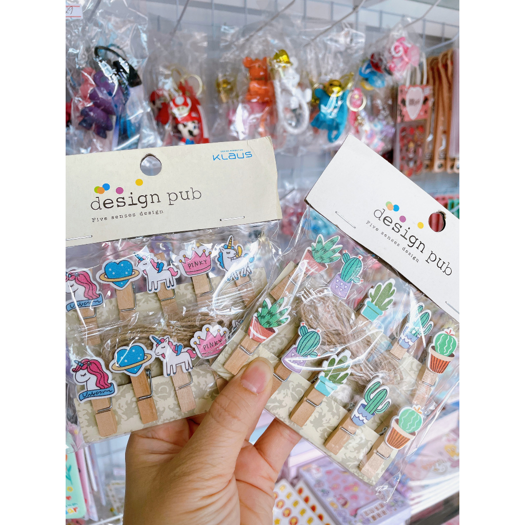 Kẹp gỗ hình nhiều mẫu xinh xinh