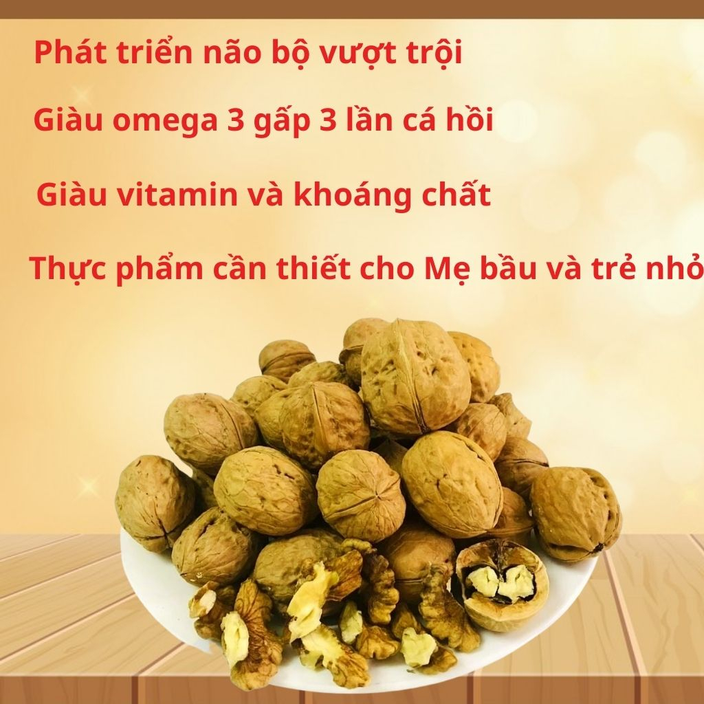 Quả Óc Chó Mỹ, Hạt Óc Chó Vàng 1kg OneFood68 Hàng Chuẩn Vỏ Mỏng Nhân Giòn Thơm Không Hôi Dầu  Đắng Chát, Tặng Kìm Tách