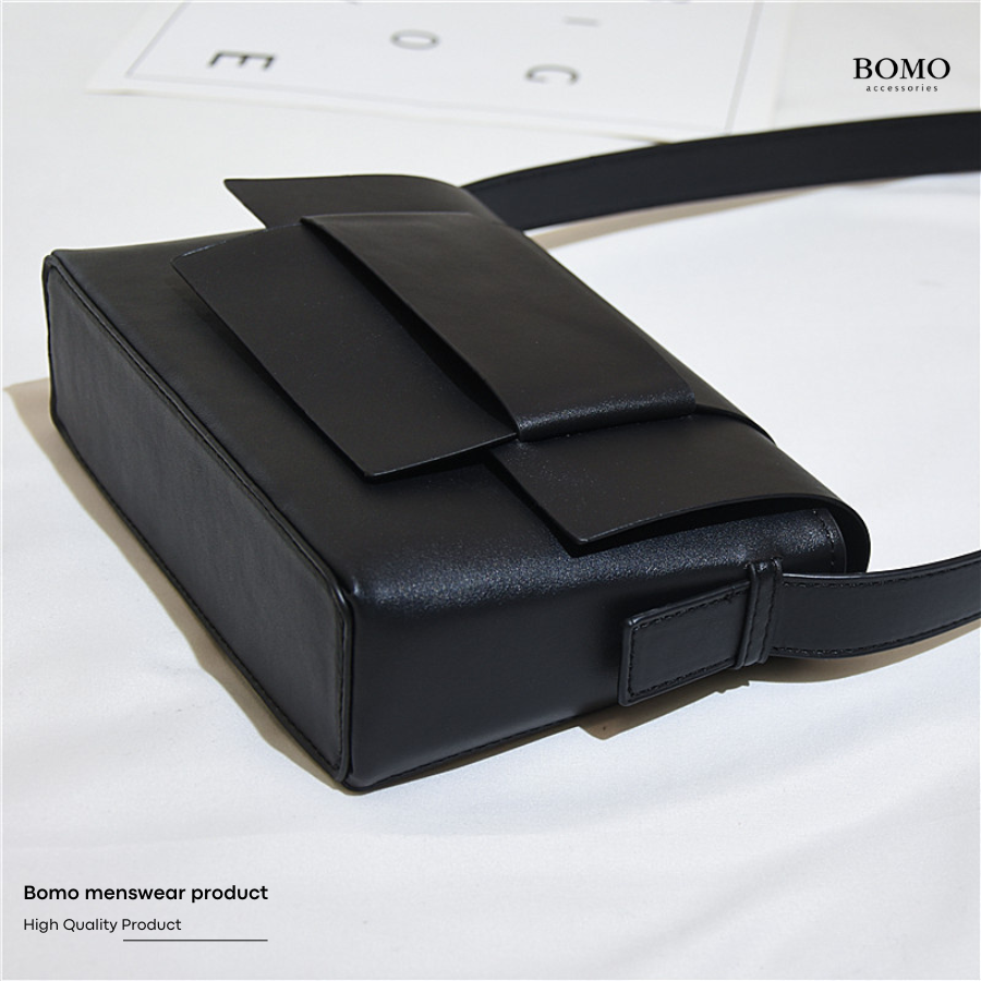 Túi xách đeo chéo đeo vai unisex phong cách Hàn Quốc độc đáo dành cho cả nam và nữ, màu đen xịn và hot trend - Bomo