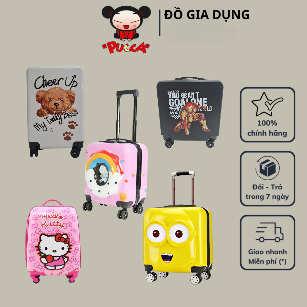 Vali kéo, vali du lịch cho bé , vali du lịch cho bé size 18 inch 20 inch, 24 inch