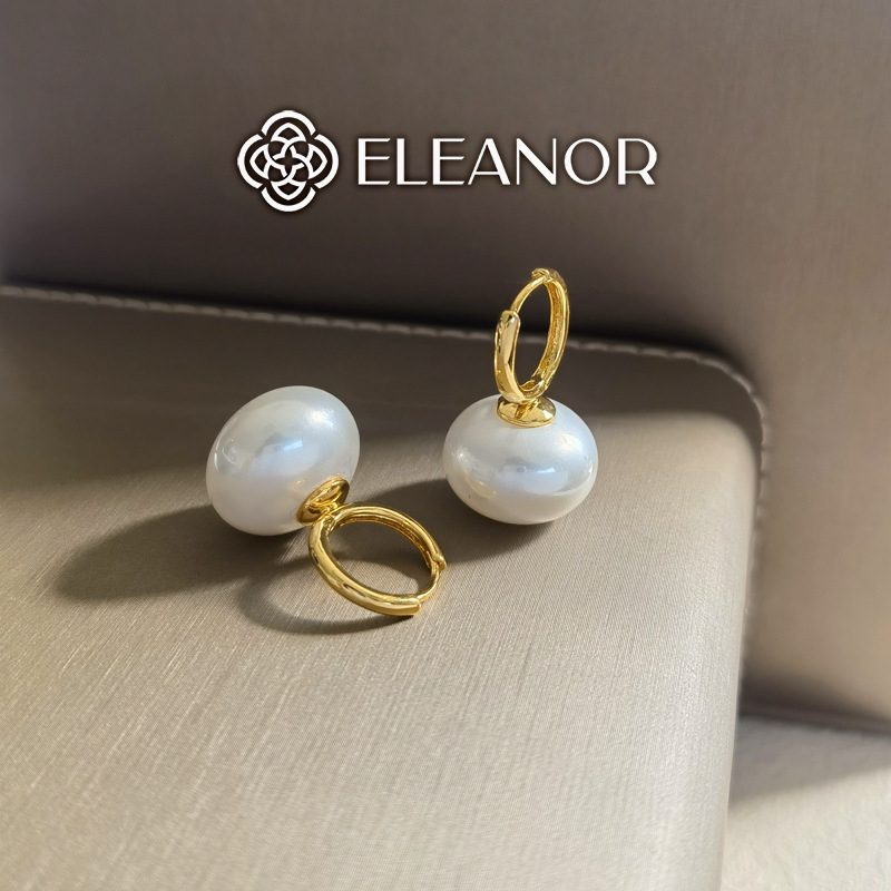 Bông tai nữ chuôi bạc 925 Eleanor Accessories đính ngọc trai nhân tạo phụ kiện trang sức 5804