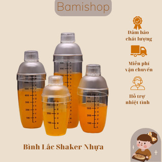 Bình Lắc Shaker Nhựa Chia Vạch dùng pha chế - Cốc lắc pha chế