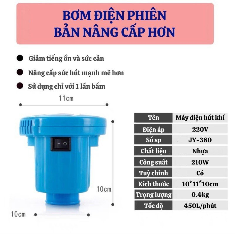 Bơm Điện Alix Hút Chân Không Quần Áo Tiện Dụng