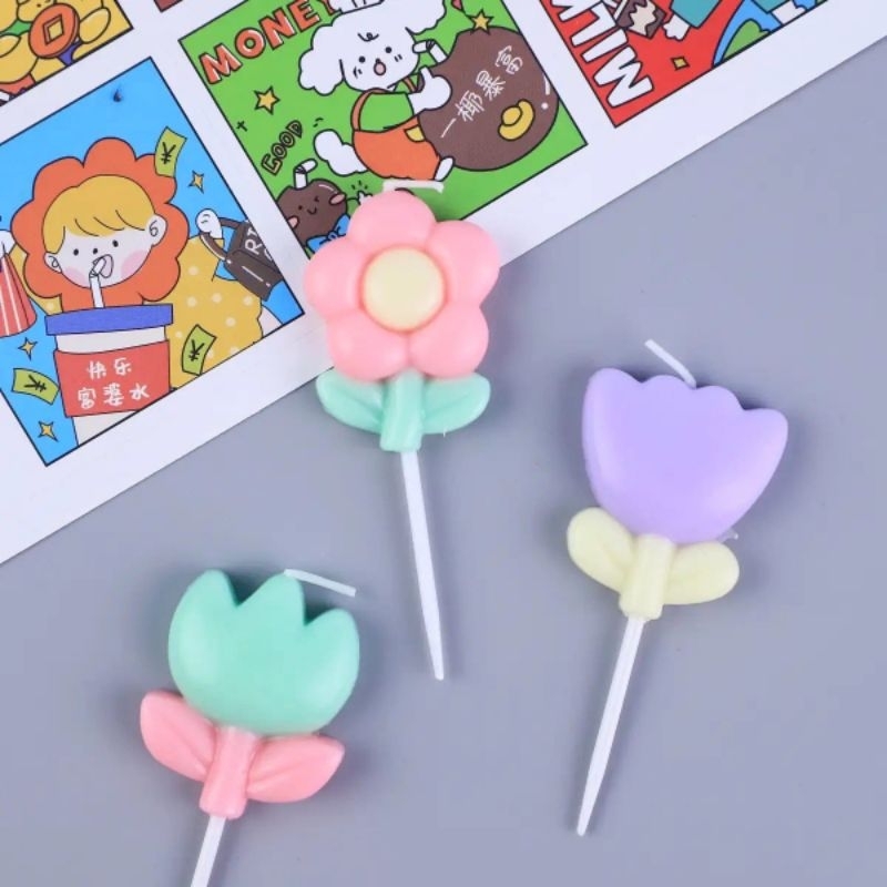 Set Nến Hình Bông Hoa Dễ Thương - DC1191 - BCorner