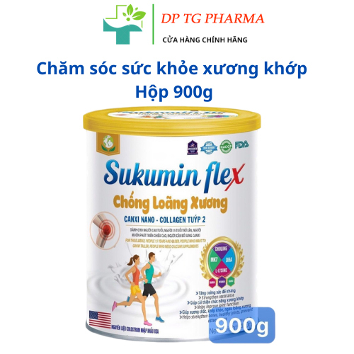 900g Sữa canxi SUKUMIN FLEX chống loãng xương - Canxi nano - Nano collagen giúp xương chắc khỏe - Colostrum nhập khẩu Mỹ