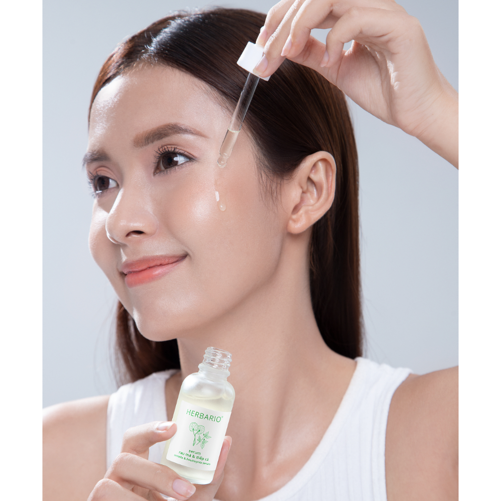 HÀNG TẶNG KHÔNG BÁN Serum sạch mụn sáng da từ rau má diếp cá Herbario 30ml - Herbario Thuần Chay
