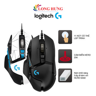 Chuột có dây Logitech G502 Hero - Hàng chính hãng