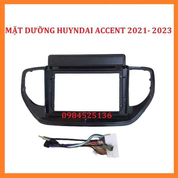 Mặt dưỡng lắp màn hình 9 In Huyndai Accent 2018 -2020 Kèm giắc zin. Mặt dưỡng ACCENT