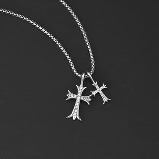 Dây chuyền Chrome Heart Double Cross hợp kim titan - Chrome Heart Store