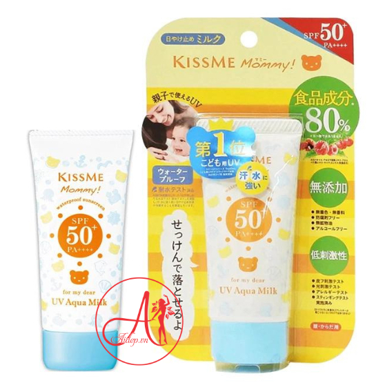 Sữa Chống Nắng Kiss Me Mommy UV Aqua Milk SPF50/PA++++ (50g)