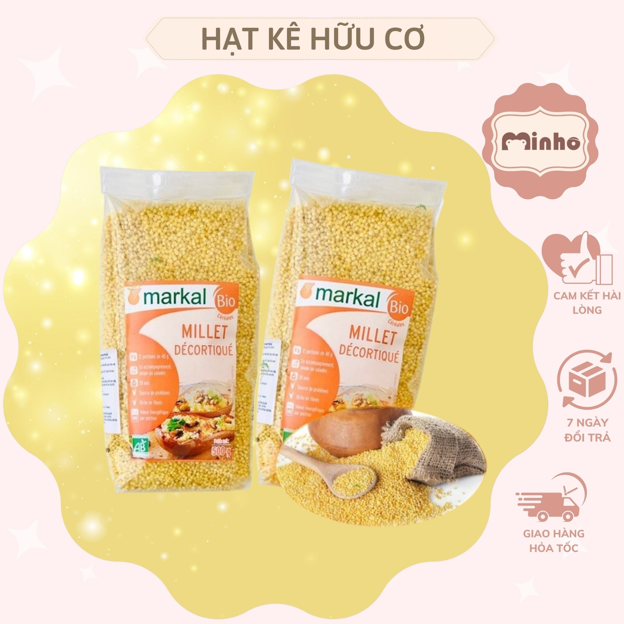 Hạt kê hữu cơ Markal 500g